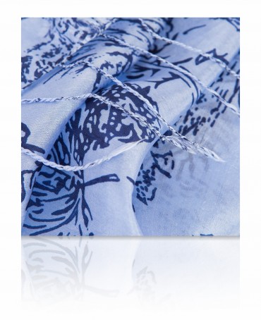 Палантин Женский S20-LEAF/SKY